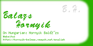 balazs hornyik business card